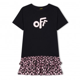 рокля,детски,облекла,off,white,off,tee,dress,jn99,black,pink