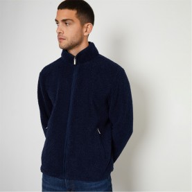 облекла,на,разпродажба,мъжки,туристически,полари,threadbare,zip,through,funnel,neck,borg,fleece,navy