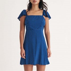 рокля,дамски,чорапогащи,и,клинове,nobodys,child,elise,polka,dot,mini,dress,blue