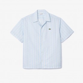 Риза с къс ръкав Lacoste Relaxed Fit Short Sleeve Shirt - Light Blue риза,с,къс,ръкав,lacoste,relaxed,fit,short,sleeve,shirt,light,blue