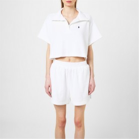 комплект,дамски,къси,панталони,ralph,lauren,polo,terry,short,set,ld00,white