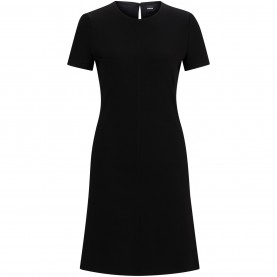 рокля,дамски,поли,и,рокли,boss,slim,fit,crew,neck,dress,black