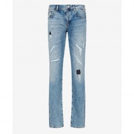 Дънки Armani Exchange J13 Slim-Fit Jeans - Indigo дънки,мъжки,дънки,armani,exchange,j13,slim,fit,jeans,indigo