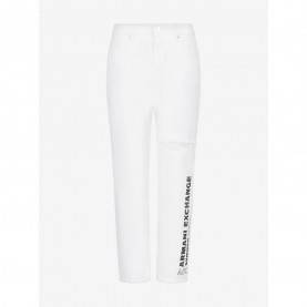 Дънки Armani Exchange J16 Boyfriend-Fit Jeans - White дънки,дамски,дънки,armani,exchange,j16,boyfriend,fit,jeans,white