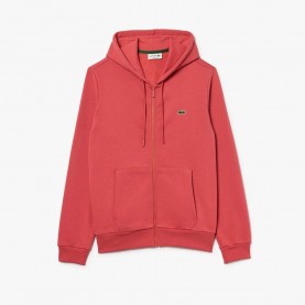 Суичър Lacoste Zip-Up Fleece Hoodie - Red суичър,мъжки,горнища,с,качулка,мъжки,ежедневни,облекла,lacoste,zip,up,fleece,hoodie,red