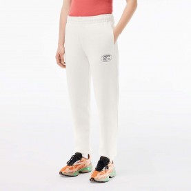 Анцуг Lacoste Straight Leg Embroidered Sweatpants - Cream анцуг,дамски,къси,панталони,lacoste,straight,leg,embroidered,sweatpants,cream