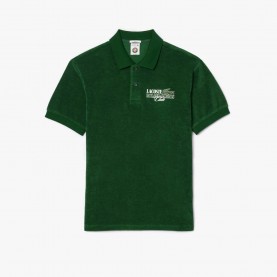 Блуза с яка Lacoste Relaxed-Fit Roland-Garros Edition Terry Polo Shirt - Green блуза,с,яка,мъжки,тениски,lacoste,relaxed,fit,roland,garros,edition,terry,polo,shirt,green
