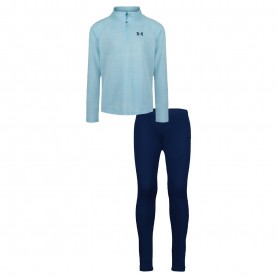 Анцуг Under Armour Kids Quarter-Zip Poly Tracksuit - Light Blue/Navy анцуг,лека,атлетика,under,armour,kids,quarter,zip,poly,tracksuit,light,blue,navy