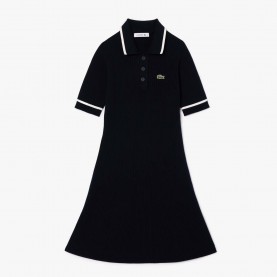 Рокля Lacoste 3D Seamless Flared Polo Dress - Blue рокля,lacoste,3d,seamless,flared,polo,dress,blue