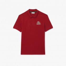 Блуза с яка Lacoste Regular-Fit Stretch Mini Piqu¿ Polo Shirt - Red блуза,с,яка,мъжки,тениски,lacoste,regular,fit,stretch,mini,piqu,polo,shirt,red