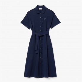 рокля,дамски,поли,и,рокли,lacoste,relaxed,fit,belted,piqu¿,dress,blue