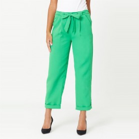 дамски,долнища,размер+,дамски,облекла,размер,be,you,paper,bag,waist,trouser,green
