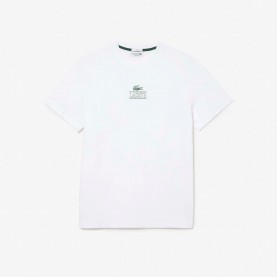 Тениска Lacoste Heavy Cotton T-Shirt - White тениска,мъжки,тениски,lacoste,heavy,cotton,t,shirt,white