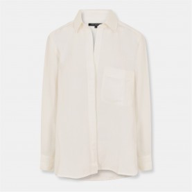 дамски,ризи,french,connection,birdie,linen,shirt,linen,white