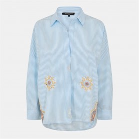 дамски,ризи,french,connection,rhodes,shirt,linen,blue