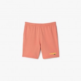 Поларени къси панталони Lacoste Washed Effect Printed Fleece Shorts - Red поларени,къси,панталони,мъжки,къси,панталони,lacoste,washed,effect,printed,fleece,shorts,red