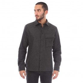 Belstaff Cotton Houndstooth Scale Shirt - Black belstaff,cotton,houndstooth,scale,shirt,black
