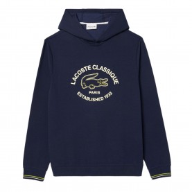 Суичър Lacoste Fleece Loungewear Hoodie - Navy суичър,мъжки,горнища,с,качулка,мъжки,ежедневни,облекла,lacoste,fleece,loungewear,hoodie,navy