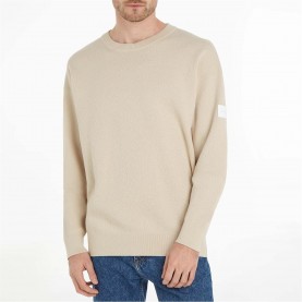 блуза,облекла,на,разпродажба,разпродажба,calvin,klein,мъжки,блузи,calvin,klein,natural,structure,crewneck,sweater,beige