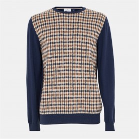 пуловер,мъжки,пуловери,aquascutum,men's,knitted,crew,neck,jumper,check