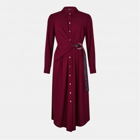 рокля,дамски,поли,и,рокли,biba,tie,shirt,dress,burgundy