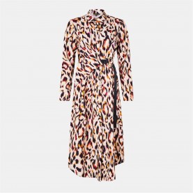 рокля,дамски,поли,и,рокли,biba,tie,shirt,dress,pink,animal