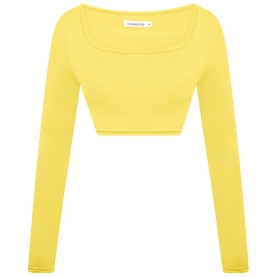 къса,блуза,дамски,топове,honeyz,crop,top,ld99,yellow