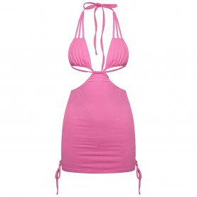 рокля,дамски,поли,и,рокли,дамски,облекла,размер,honeyz,ruched,dress,ld99,pink