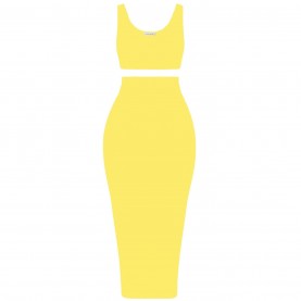 honeyz,bandage,co,ord,womens,yellow