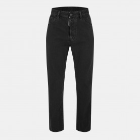 Дънки DSquared2 Mens Dark Wash Relaxed Fit Wide Leg Jeans - Black дънки,мъжки,дънки,dsquared2,men,s,dark,wash,relaxed,fit,wide,leg,jeans,black