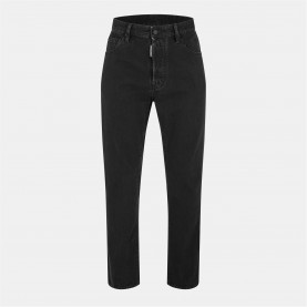 Дънки DSQUARED2 Men's Dark Wash Relaxed Fit Wide Leg Jeans - Black дънки,мъжки,дънки,dsquared2,men's,dark,wash,relaxed,fit,wide,leg,jeans,black