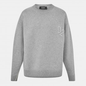 пуловер,мъжки,пуловери,dsquared2,men,s,ribbed,crew,neck,jumper,grey