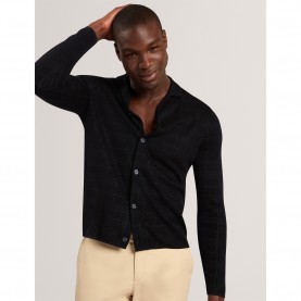 Ted Baker Ted Button Thru Polo Sn64 - Black мъжки,блузи,с,яка,мъжки,тениски,мъжки,потници,ted,baker,ted,button,thru,polo,sn64,black