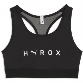 Puma Womens Hyrox Mid Non Wired Sports Bra - Black бельо,за,училище,дамско,бельо,дамски,горнища,за,тренировка,дамско,фитнес,облекло,футбол,puma,women,s,hyrox,mid,non,wired,sports,bra,black