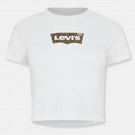 бебешка,фланелка,с,къс,ръкав,дамски,топове,levis,women,s,short,sleeve,boxy,western,criss,cross,baby,tee,white,leopard