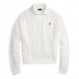 Дамска риза с дълъг ръкав Polo Ralph Lauren Womens Knitted Long Sleeve Shirt - WHITE дамска,риза,с,дълъг,ръкав,дамски,плетени,дрехи,дамски,топове,polo,ralph,lauren,women,s,knitted,long,sleeve,shirt,white