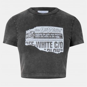 дамски,топове,off,white,women's,marble,cropped,fitted,baby,tee,black