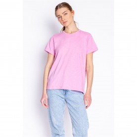 фланелка,с,къс,ръкав,дамски,пижами,дамски,облекла,размер,pj,salvage,salvage,back,to,basics,short,sleeve,crew,neck,tee,powderpink