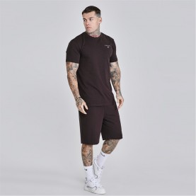 мъжки,комплект,мъжки,тениски,siksilk,t,shirt,&amp;,short,set,mens,brown