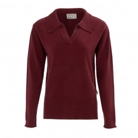 пуловер,дамски,облекла,размер,soulcal,cal,women,long,sleeve,polo,jumper,burgandy