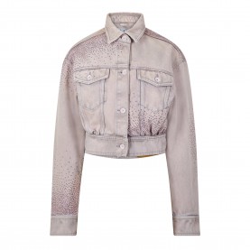 Бебешко яке Off White Womens Baby Baggy Oversized Denim Jacket - Lilac бебешко,яке,дамски,якета,и,палта,off,white,women,s,baby,baggy,oversized,denim,jacket,lilac