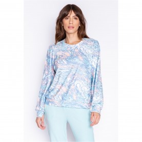 дамски,пижами,дамски,облекла,размер,pj,salvage,salv,tie,die,watercolour,shirt,multicolour