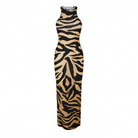 рокля,дамски,ризи,off,white,zebra,print,maxi,dress,beige