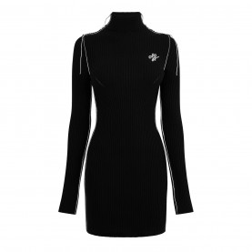 рокля,дамски,поли,и,рокли,off,white,turtleneck,mini,dress,black,whit