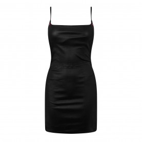 рокля,дамски,поли,и,рокли,off,white,stretch,leather,mini,dress,black