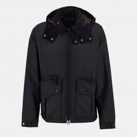 яке,мъжки,якета,barbour,men,s,re,engineered,bardon,spey,detachable,hood,long,sleeve,wax,jacket,black,bk71