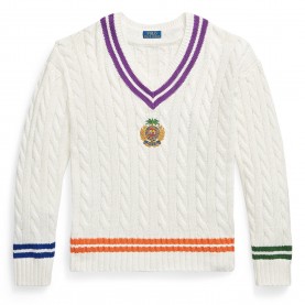 пуловер,мъжки,пуловери,polo,ralph,lauren,men,s,crew,neck,jumper,cream,combo