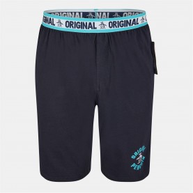 къси,панталони,мъжки,пижами,original,penguin,men's,lounge,slim,leg,pyjama,shorts,blue
