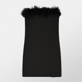 рокля,дамски,поли,и,рокли,missy,empire,feather,trim,strapless,mini,dress,black