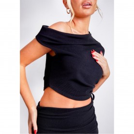 къса,блуза,дамски,топове,missy,empire,the,shoulder,ruched,crop,top,black